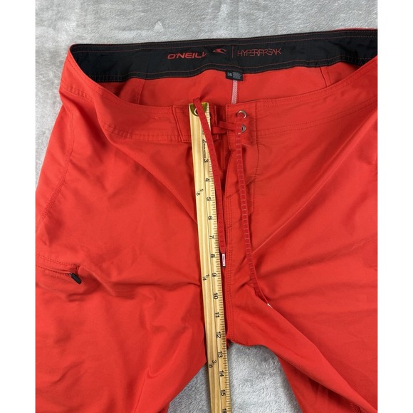 O'Neill Hyperfreak Board Shorts Men's 36 Red No Lining Pocket Swim - Picture 7 of 16